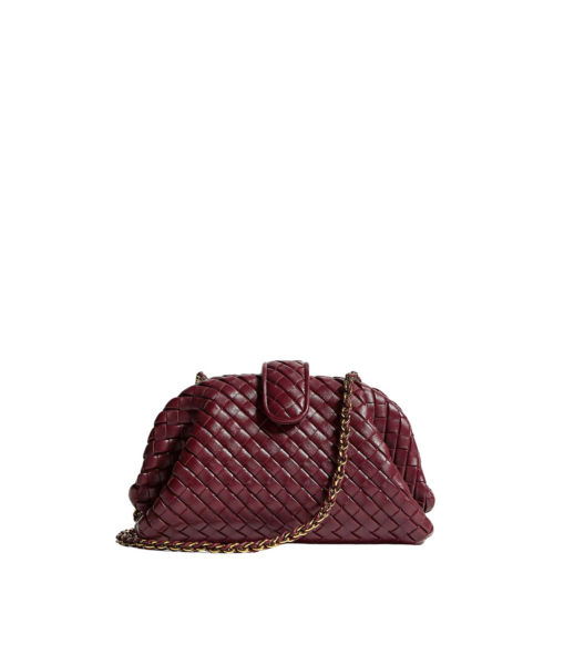 Khaite Women's Small Lauren 1980 in Barolo - Red Shoulder & Crossbody Bags - The Lotus Tote Bag - Shop at Luxury Shoes 