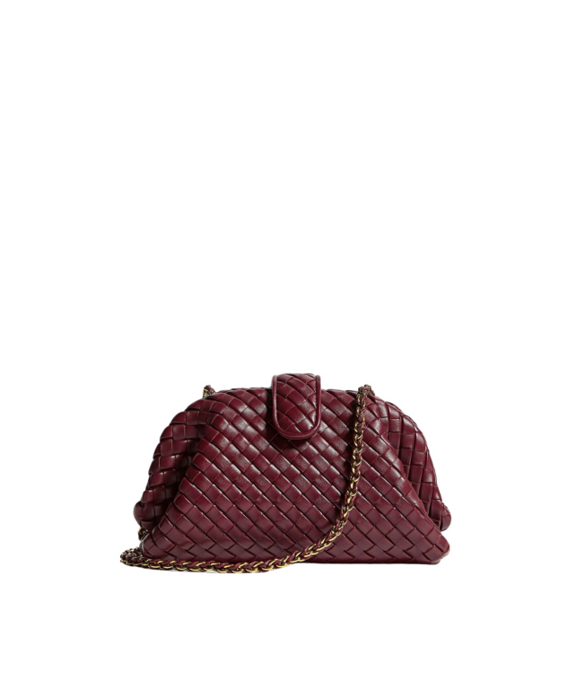 Khaite Women's Small Lauren 1980 in Barolo - Red Shoulder & Crossbody Bags - The Lotus Tote Bag - Shop at Luxury Shoes 