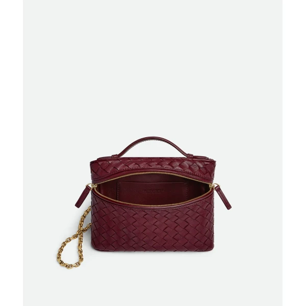Khaite Women's Small Soft Vanity in Barolo - Red Clutch Bags - The Lotus Tote Bag - Shop at Luxury Shoes 