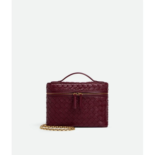 Khaite Women's Small Soft Vanity in Barolo - Red Clutch Bags - The Lotus Tote Bag - Shop at Luxury Shoes 