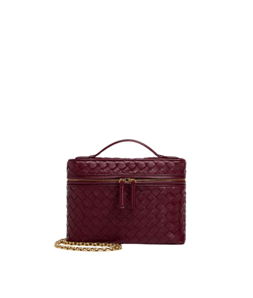 Khaite Women's Small Soft Vanity in Barolo - Red Clutch Bags - The Lotus Tote Bag - Shop at Luxury Shoes 