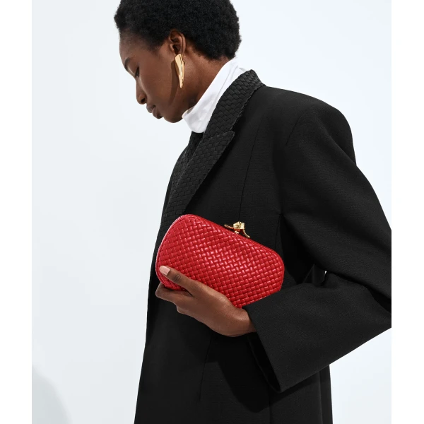 Khaite Women's Soft Knot in Cardinal - Red Clutch Bags - The Lotus Tote Bag - Shop at Luxury Shoes 