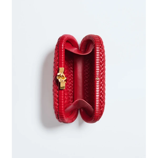 Khaite Women's Soft Knot in Cardinal - Red Clutch Bags - The Lotus Tote Bag - Shop at Luxury Shoes 