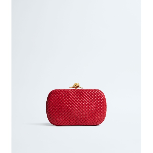Khaite Women's Soft Knot in Cardinal - Red Clutch Bags - The Lotus Tote Bag - Shop at Luxury Shoes 
