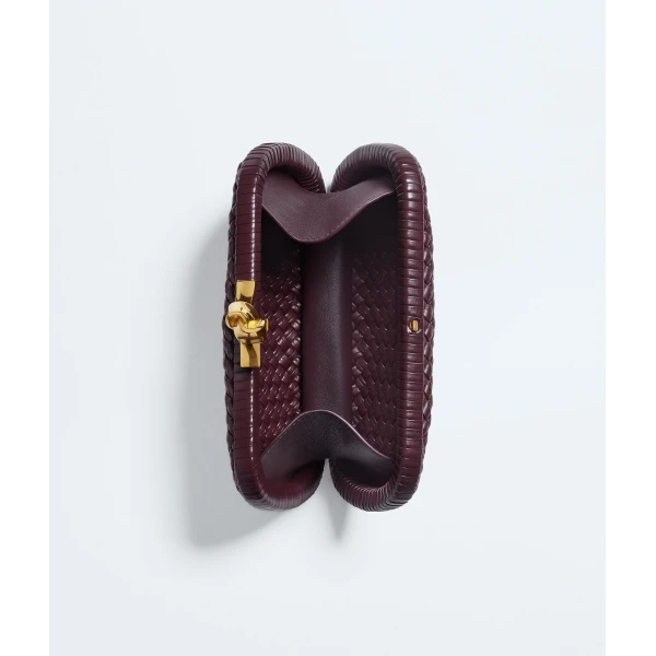 Khaite Women's Soft Knot in Deep mahogany - Red Clutch Bags - The Lotus Tote Bag - Shop at Luxury Shoes 