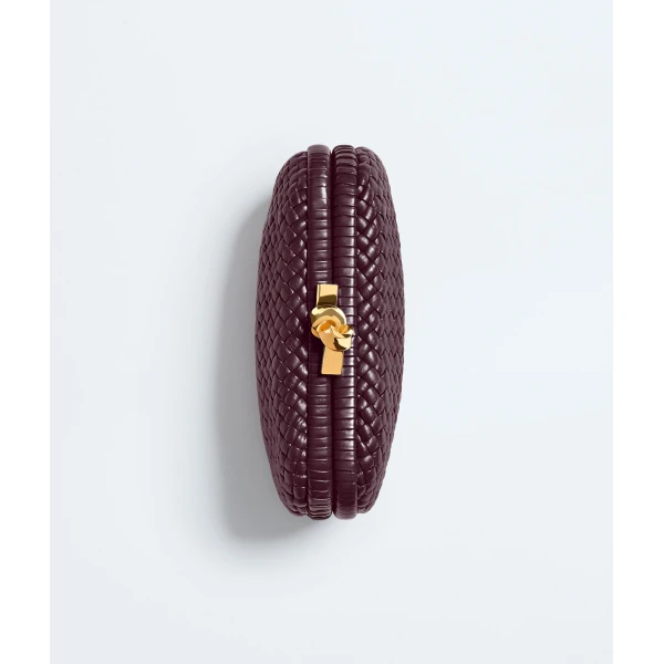 Khaite Women's Soft Knot in Deep mahogany - Red Clutch Bags - The Lotus Tote Bag - Shop at Luxury Shoes 