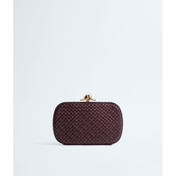 Khaite Women's Soft Knot in Deep mahogany - Red Clutch Bags - The Lotus Tote Bag - Shop at Luxury Shoes 