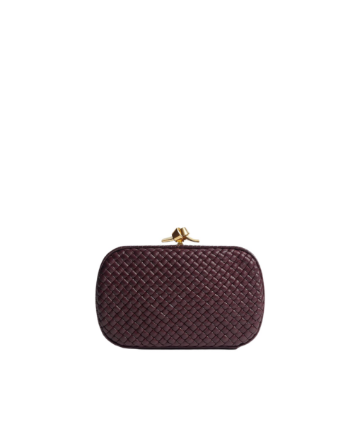 Khaite Women's Soft Knot in Deep mahogany - Red Clutch Bags - The Lotus Tote Bag - Shop at Luxury Shoes 
