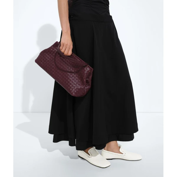 Khaite Women's The 1998 in Deep mahogany - Red Shoulder & Crossbody Bags - The Lotus Tote Bag - Shop at Luxury Shoes 