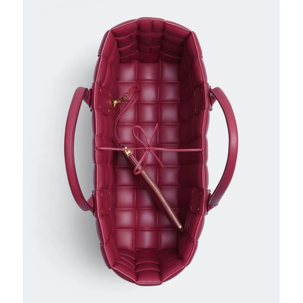 Khaite Women's Tote Bag in Amaranto - Red Totes & Top-Handle Bags - The Lotus Tote Bag - Shop at Luxury Shoes 