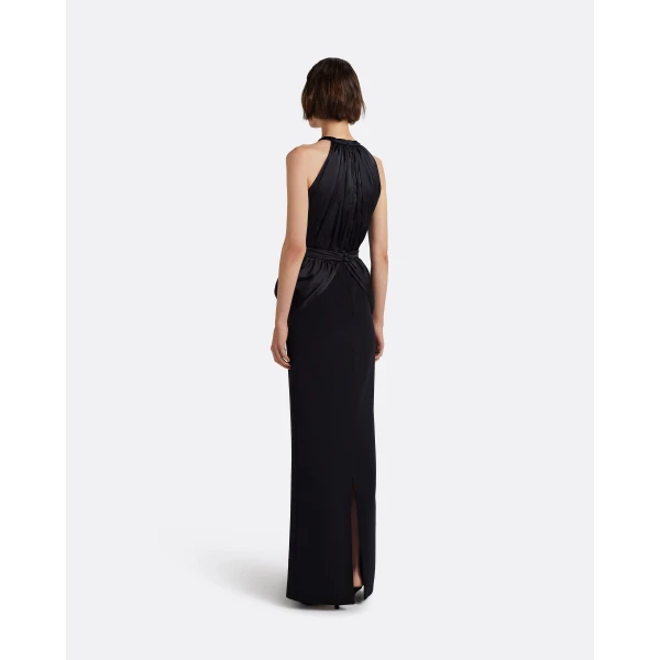 Safiyaa Amereis Long Dress In Black -  - Demi-Couture Evening Wear at Luxury Shoes 