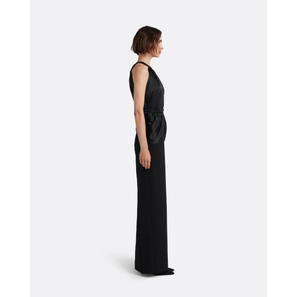 Safiyaa Amereis Long Dress In Black -  - Demi-Couture Evening Wear at Luxury Shoes 