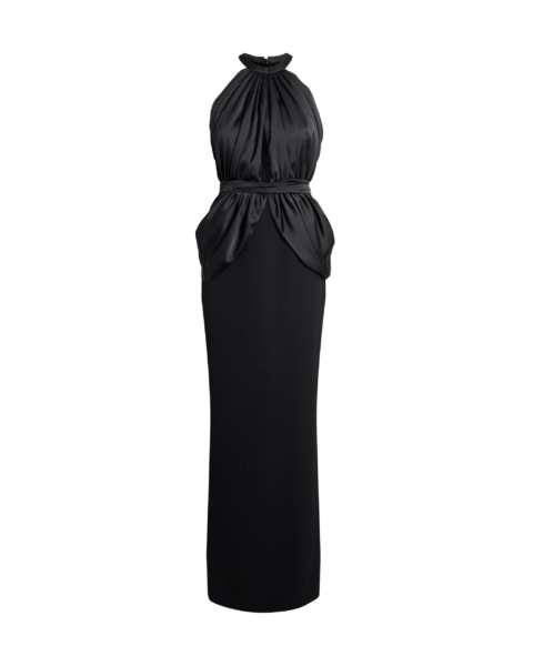 Safiyaa Amereis Long Dress In Black -  - Demi-Couture Evening Wear at Luxury Shoes 