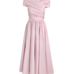Safiyaa Appolline Midi Dress In Soft Pink -  - Demi-Couture Evening Wear at Luxury Shoes 