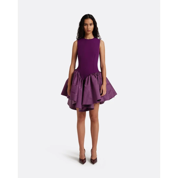 Safiyaa Camille Mini Dress In Currant -  - Demi-Couture Evening Wear at Luxury Shoes 