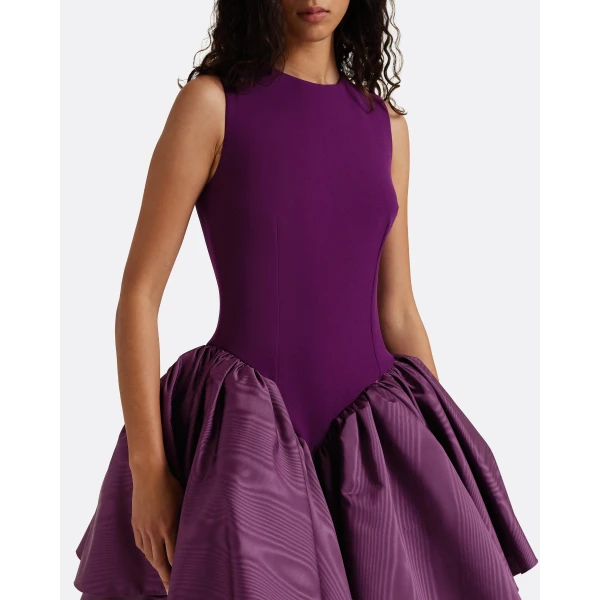 Safiyaa Camille Mini Dress In Currant -  - Demi-Couture Evening Wear at Luxury Shoes 