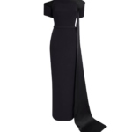 Safiyaa Giorgia Long Dress In Black -  - Demi-Couture Evening Wear at Luxury Shoes 
