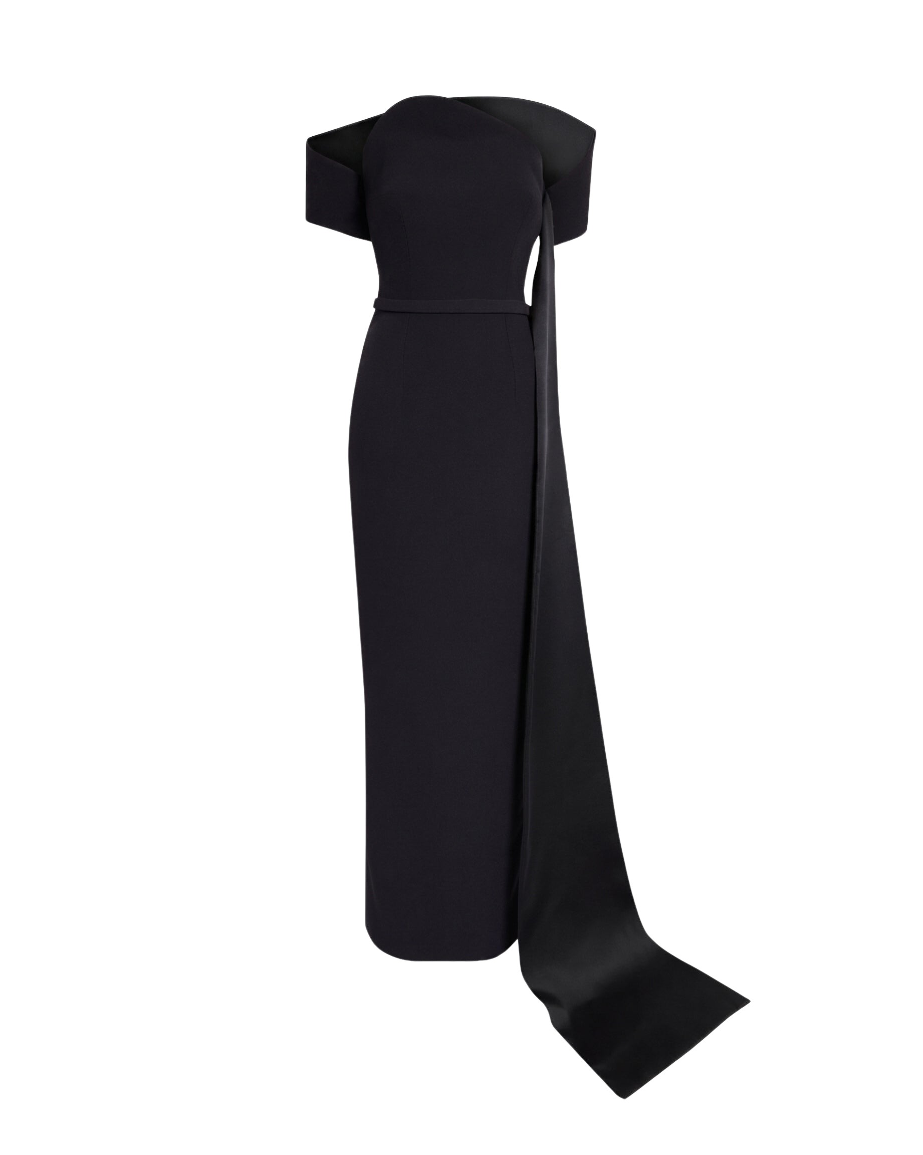 Safiyaa-Giorgia-Long-Dress-In-Black-Coveti65451_nobg Safiyaa Giorgia Long Dress In Black - - Demi-Couture Evening Wear at Luxury Shoes