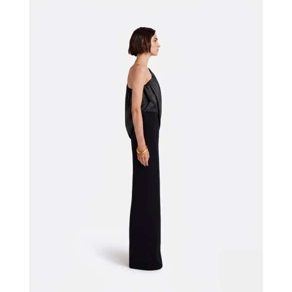 Safiyaa Ines Dress Long In Black -  - Demi-Couture Evening Wear at Luxury Shoes 