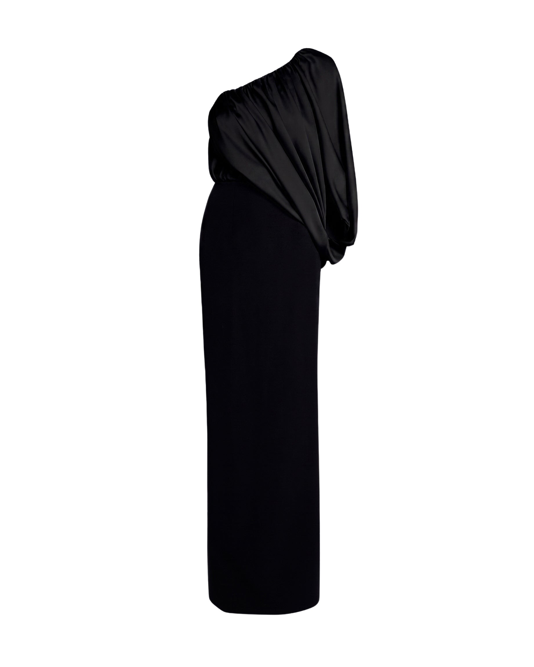 Safiyaa-Ines-Dress-Long-In-Black-Coveti90642_nobg Safiyaa Ines Dress Long In Black - - Demi-Couture Evening Wear at Luxury Shoes