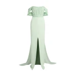 Safiyaa Iselle Dress Long In Sea Glass