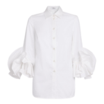 Safiyaa Joanne Shirt In Ivory -  - Demi-Couture Evening Wear at Luxury Shoes 