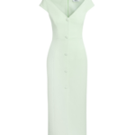 Safiyaa Klea Midi Dress In Sea Glass -  - Demi-Couture Evening Wear at Luxury Shoes 