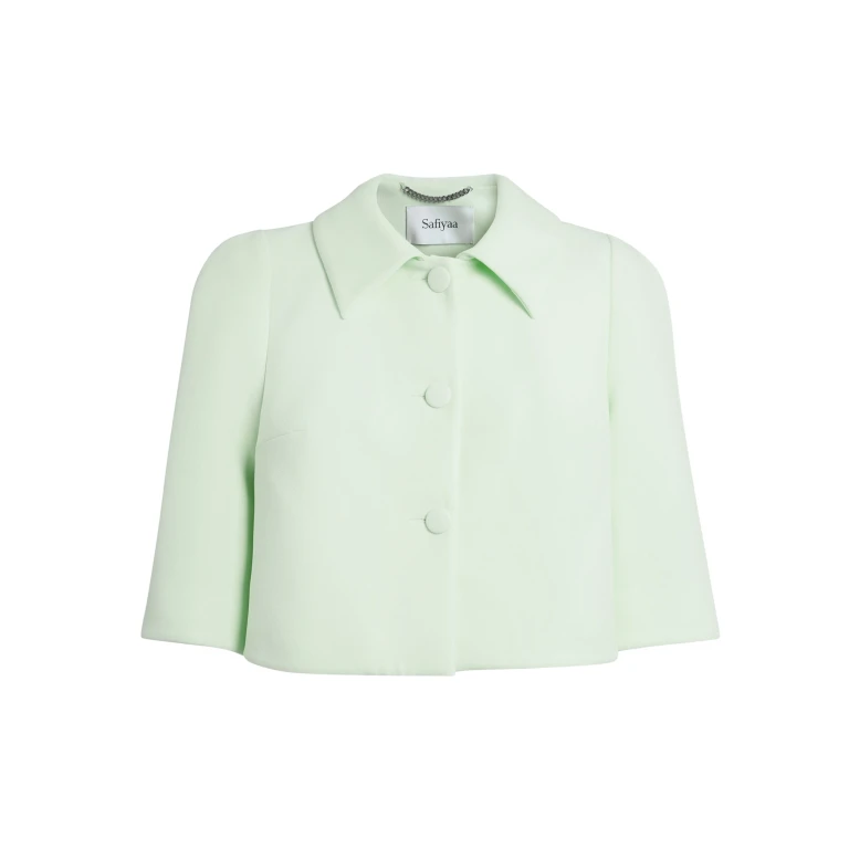 Safiyaa Marci Jacket In Sea Glass -  - Demi-Couture Evening Wear at Luxury Shoes 