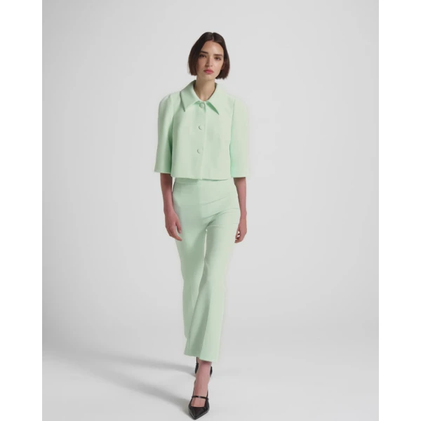 Safiyaa Mari Trouser In Sea Glass -  - Demi-Couture Evening Wear at Luxury Shoes 