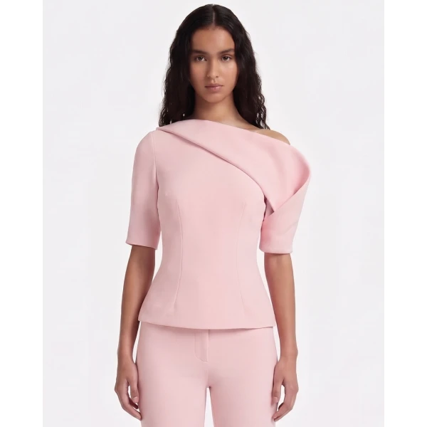Safiyaa Marley Top In Lychee -  - Demi-Couture Evening Wear at Luxury Shoes 