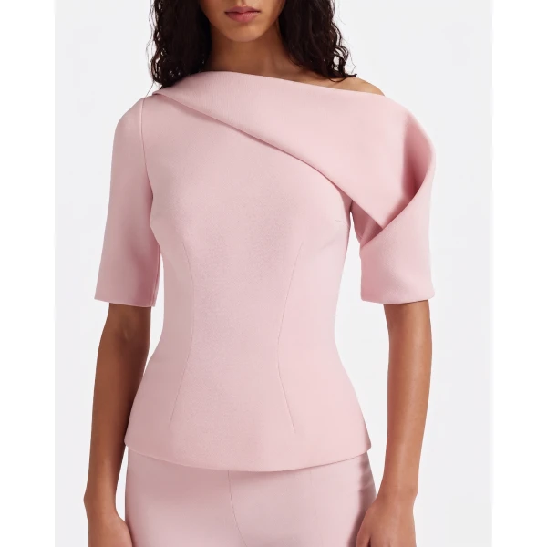 Safiyaa Marley Top In Lychee -  - Demi-Couture Evening Wear at Luxury Shoes 