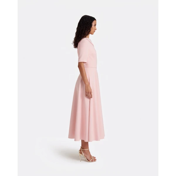 Safiyaa Melinda Midi Dress In Lychee -  - Demi-Couture Evening Wear at Luxury Shoes 