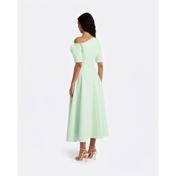 Safiyaa Melinda Midi Dress In Sea Glass -  - Demi-Couture Evening Wear at Luxury Shoes 