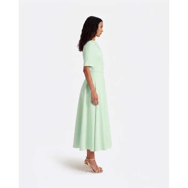 Safiyaa Melinda Midi Dress In Sea Glass -  - Demi-Couture Evening Wear at Luxury Shoes 