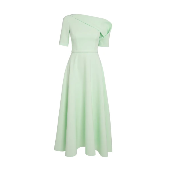 Safiyaa Melinda Midi Dress In Sea Glass -  - Demi-Couture Evening Wear at Luxury Shoes 