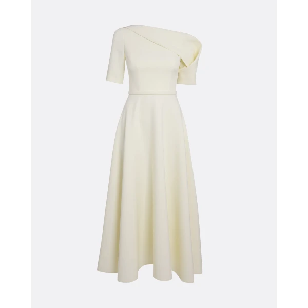 Safiyaa Melinda Midi Dress In Sorbet -  - Demi-Couture Evening Wear at Luxury Shoes 