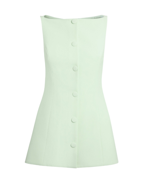 Safiyaa Robbie Top In Sea Glass -  - Demi-Couture Evening Wear at Luxury Shoes 