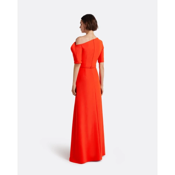 Safiyaa Stephanie Long Dress In Apple Red -  - Demi-Couture Evening Wear at Luxury Shoes 