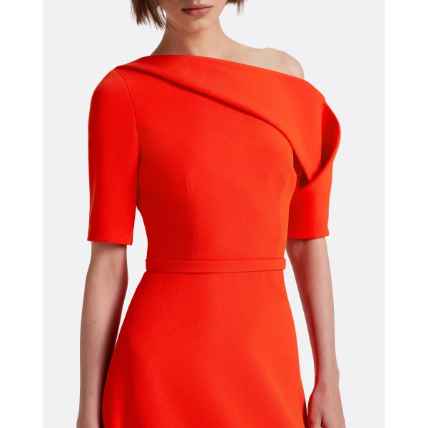 Safiyaa Stephanie Long Dress In Apple Red -  - Demi-Couture Evening Wear at Luxury Shoes 