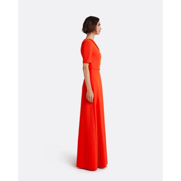 Safiyaa Stephanie Long Dress In Apple Red -  - Demi-Couture Evening Wear at Luxury Shoes 