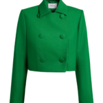 Safiyaa Yui Jacket In Blade Green -  - Demi-Couture Evening Wear at Luxury Shoes 