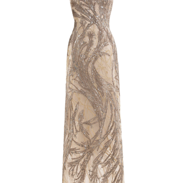 Saiid Kobeisy Asymmetrical Embroidered Dress With Bow