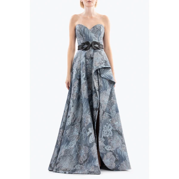 Brocade Long Dress - Image 5