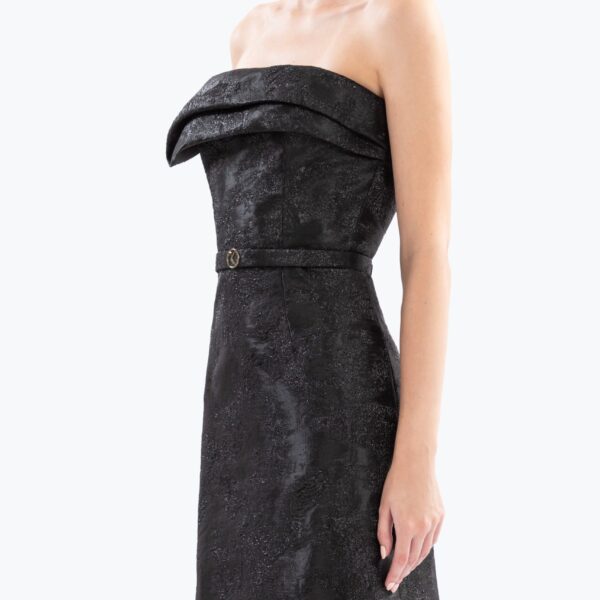 Saiid Kobeisy Brocade Long Fitted Dress, view 6
