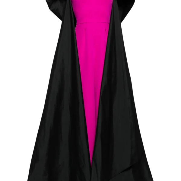 Saiid Kobeisy Cape Detail Wide Leg Jumpsuit