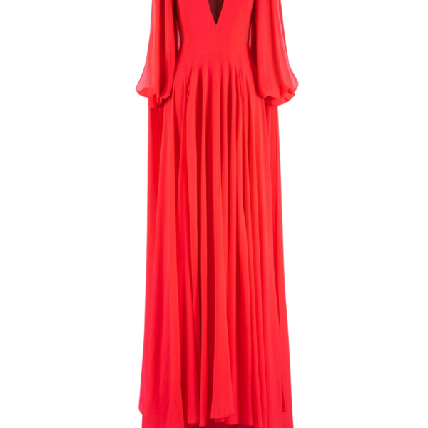 Saiid Kobeisy Crepe Georgette Long Dress