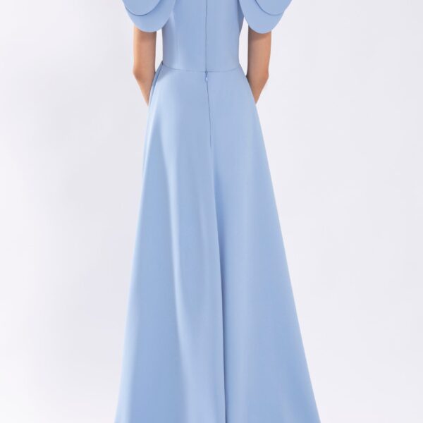 Saiid Kobeisy Crepe Jumpsuit With Back Overskirt, view 3