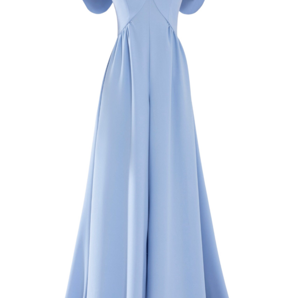 Saiid Kobeisy Crepe Jumpsuit With Back Overskirt