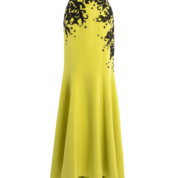 Saiid Kobeisy Crepe Mermaid Dress With Embroidery