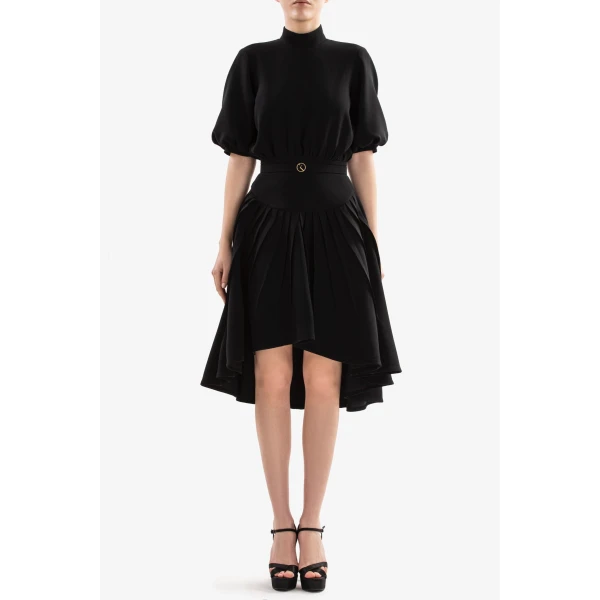Crepe Short Dress - Image 5